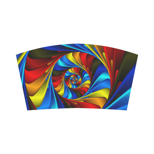 Psychedelic Rainbow Spiral Bandeau Top