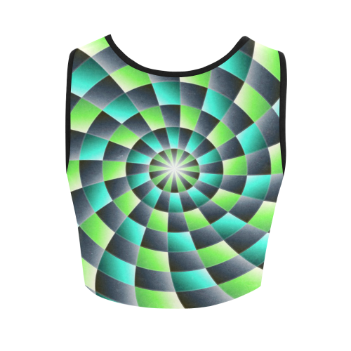 glossy spirals Women's Crop Top (Model T42)