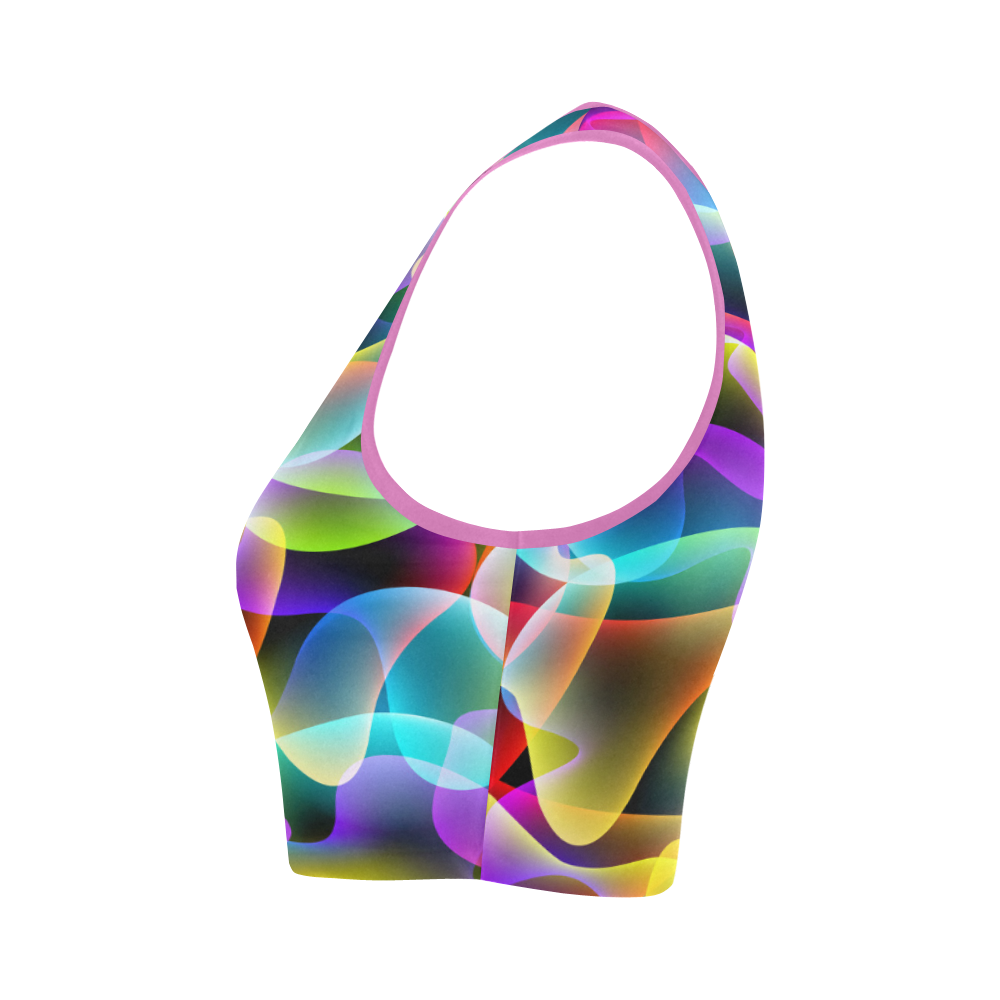 glowing swirls Women's Crop Top (Model T42)