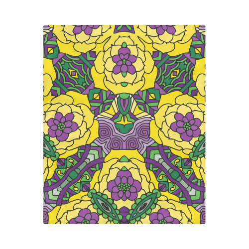 Mariager, Mardi Gras yellow purple green Duvet Cover 86"x70" ( All-over-print)