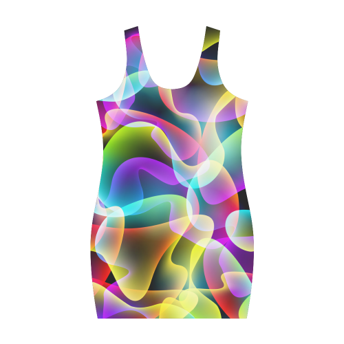 glowing swirls Medea Vest Dress (Model D06)