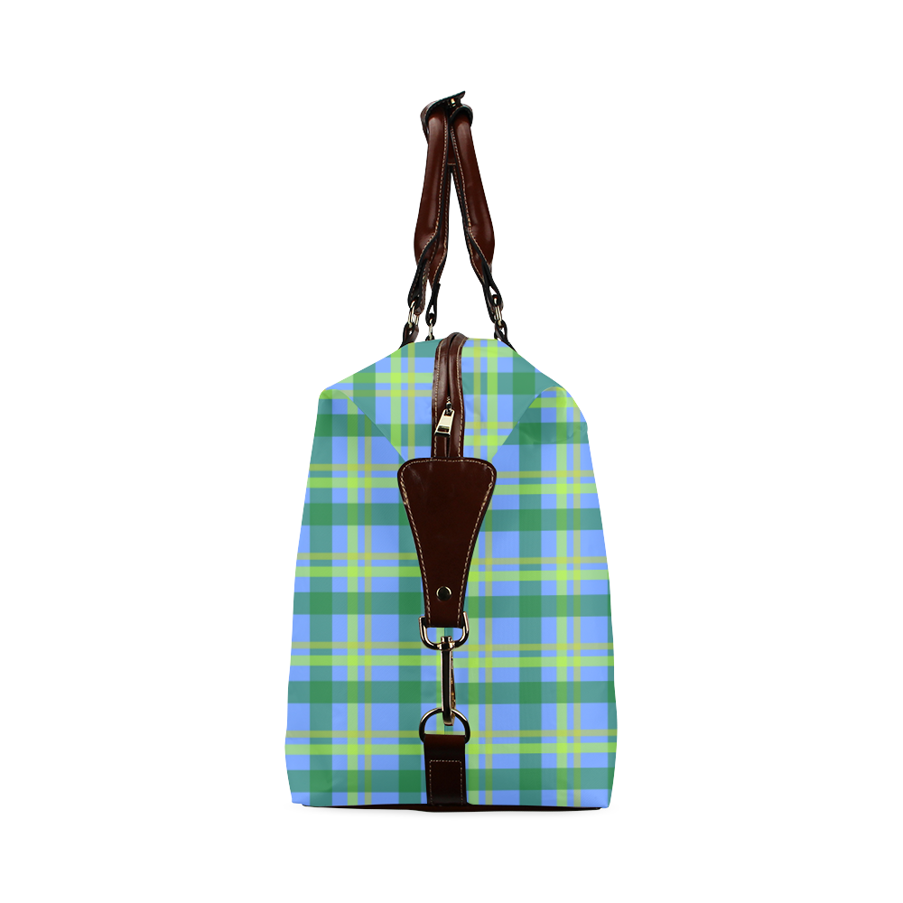 Green & blue tartan VAS2 Classic Travel Bag (Model 1643)