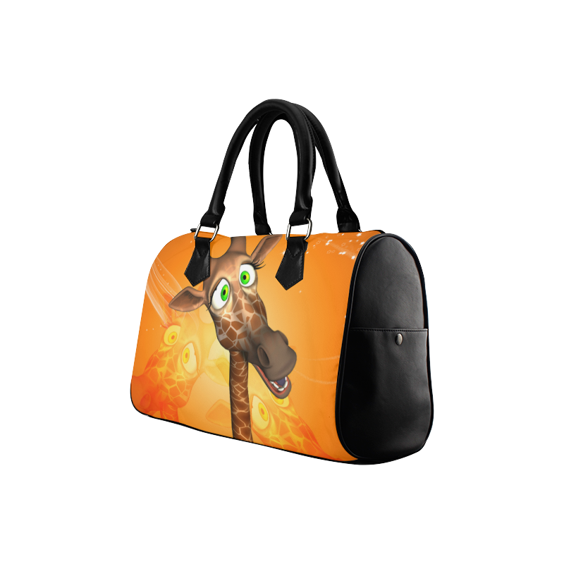 Funny giraffe Boston Handbag (Model 1621)