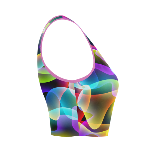 glowing swirls Women's Crop Top (Model T42)