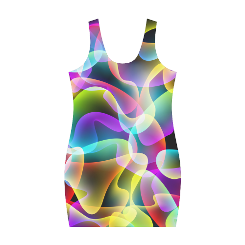 glowing swirls Medea Vest Dress (Model D06)