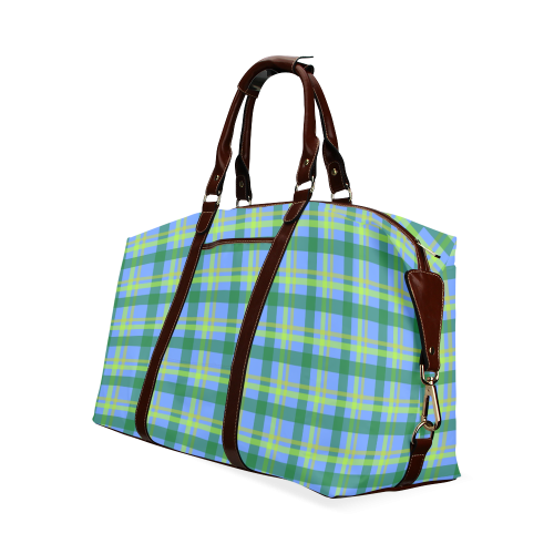 Green & blue tartan VAS2 Classic Travel Bag (Model 1643)