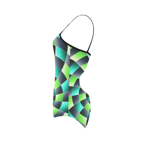 glossy spirals Strap Swimsuit ( Model S05)