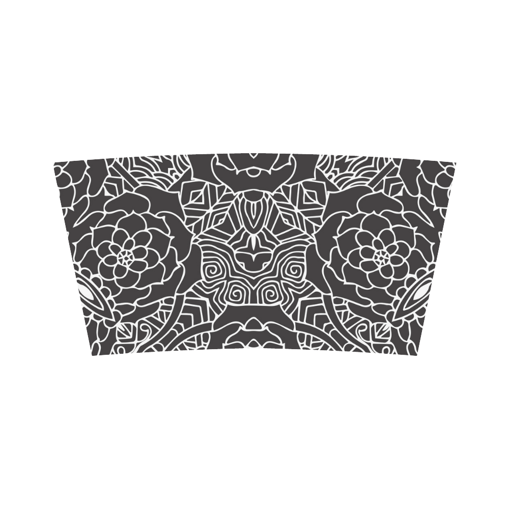 Mariager-Black & White- rose flowers Bandeau Top