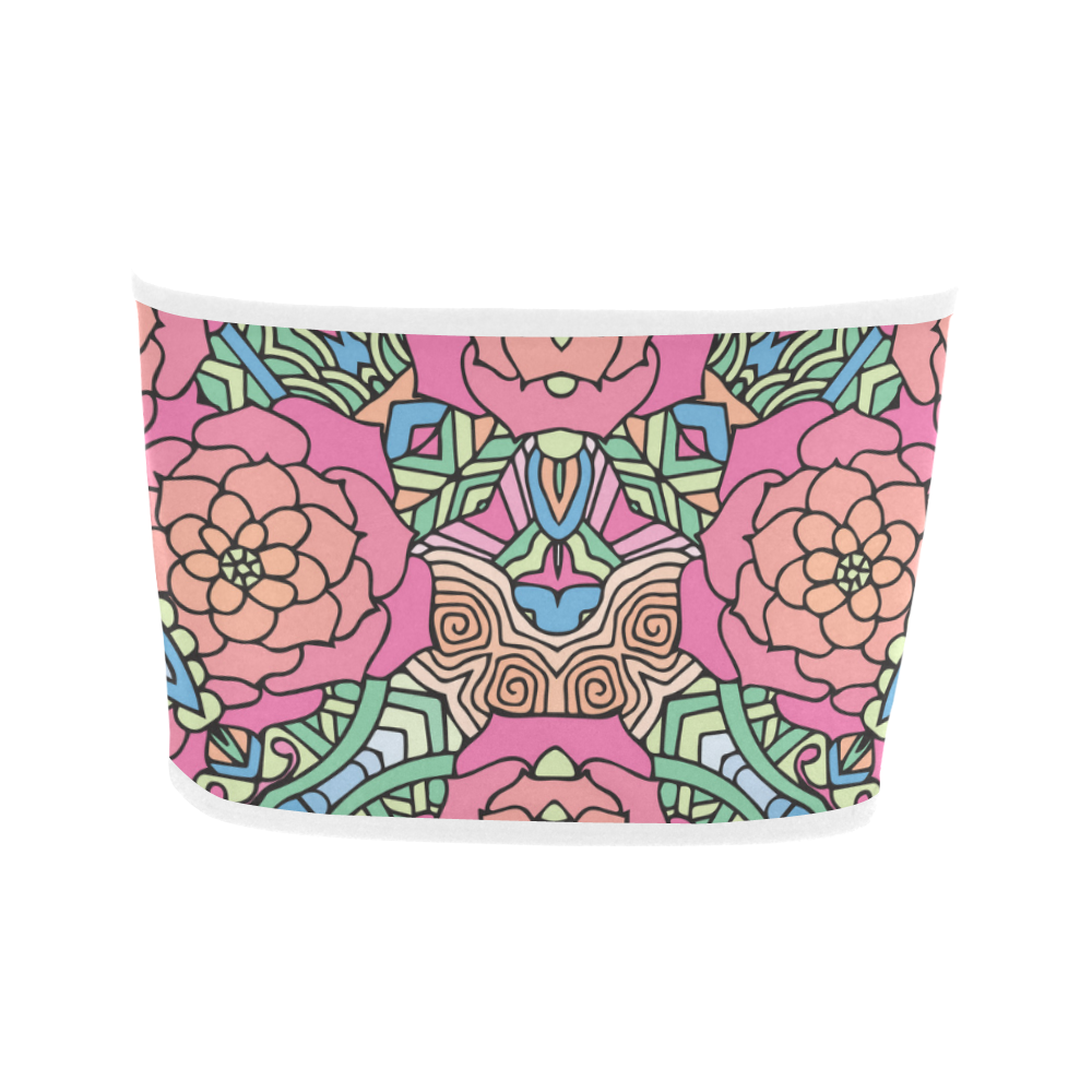 Mariager-Carnival colors-rose flowers Bandeau Top