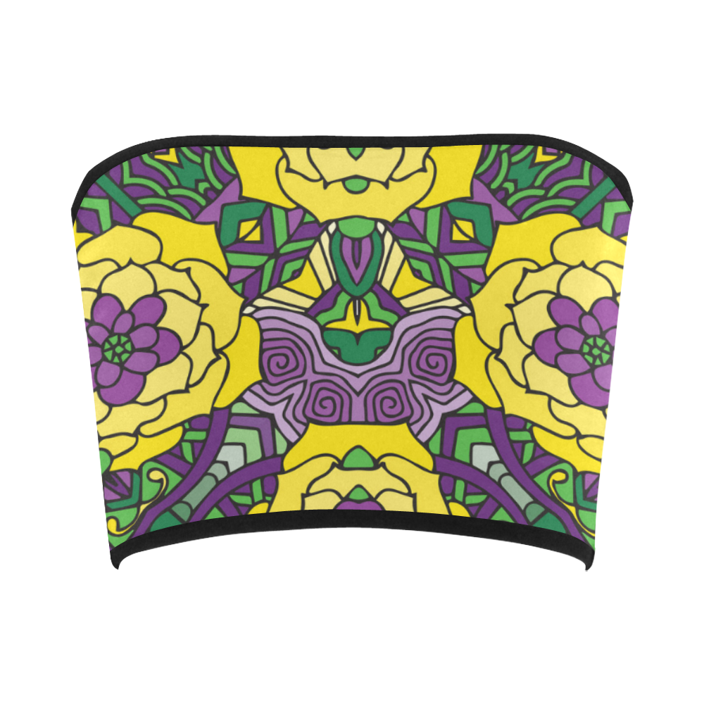 Mariager, Mardi Gras yellow purple green Bandeau Top