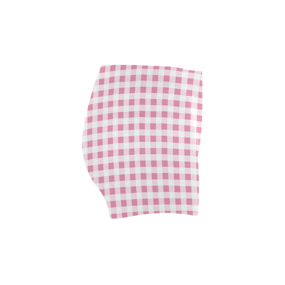 Petal Pink Gingham Briseis Skinny Shorts (Model L04)