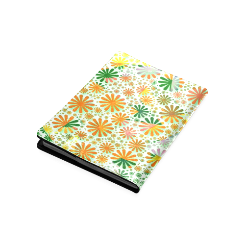 lovely allover flower shapes,orange Custom NoteBook B5