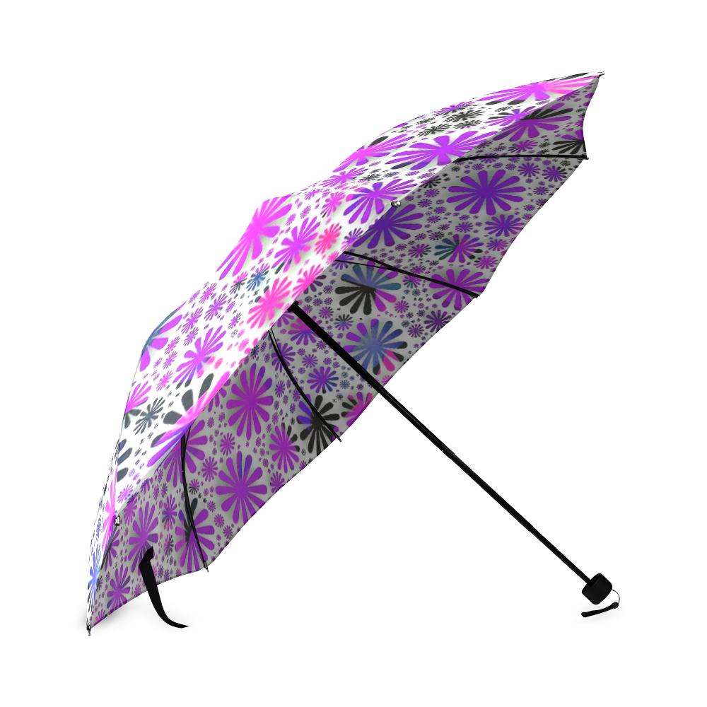 lovely allover flower shapes pink Foldable Umbrella (Model U01)