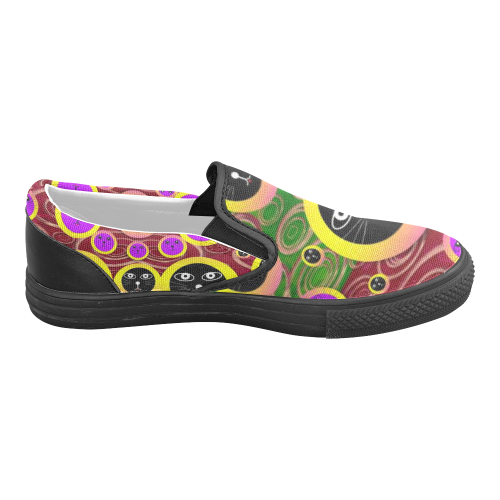 Big Cats protecting earth in peace Men's Unusual Slip-on Canvas Shoes (Model 019)