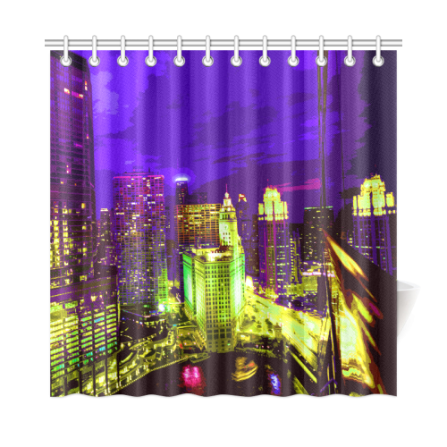 Chicago 003 Q Shower Curtain 72"x72"