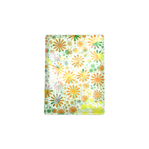 lovely allover flower shapes,orange Custom NoteBook B5