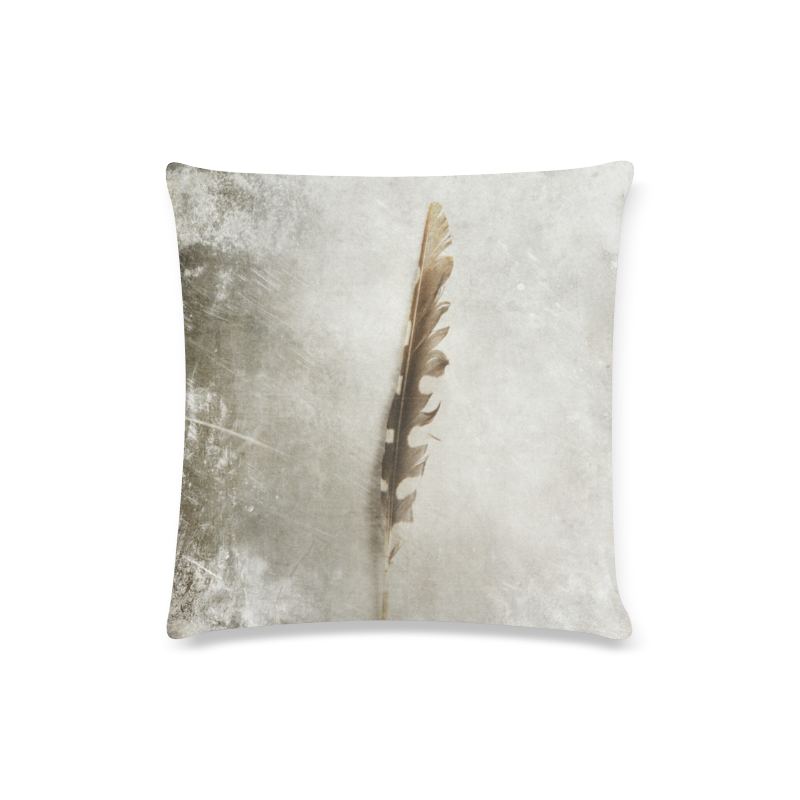 Standing Feather Custom Zippered Pillow Case 16"x16"(Twin Sides)