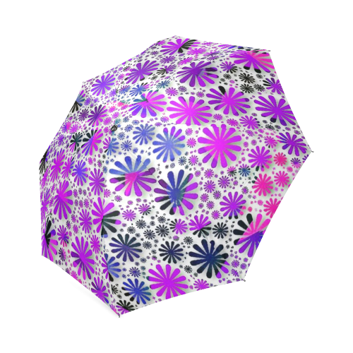 lovely allover flower shapes pink Foldable Umbrella (Model U01)
