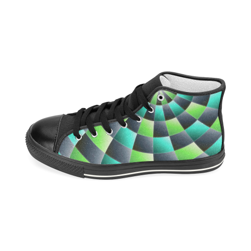 glossy spirals Men’s Classic High Top Canvas Shoes (Model 017)