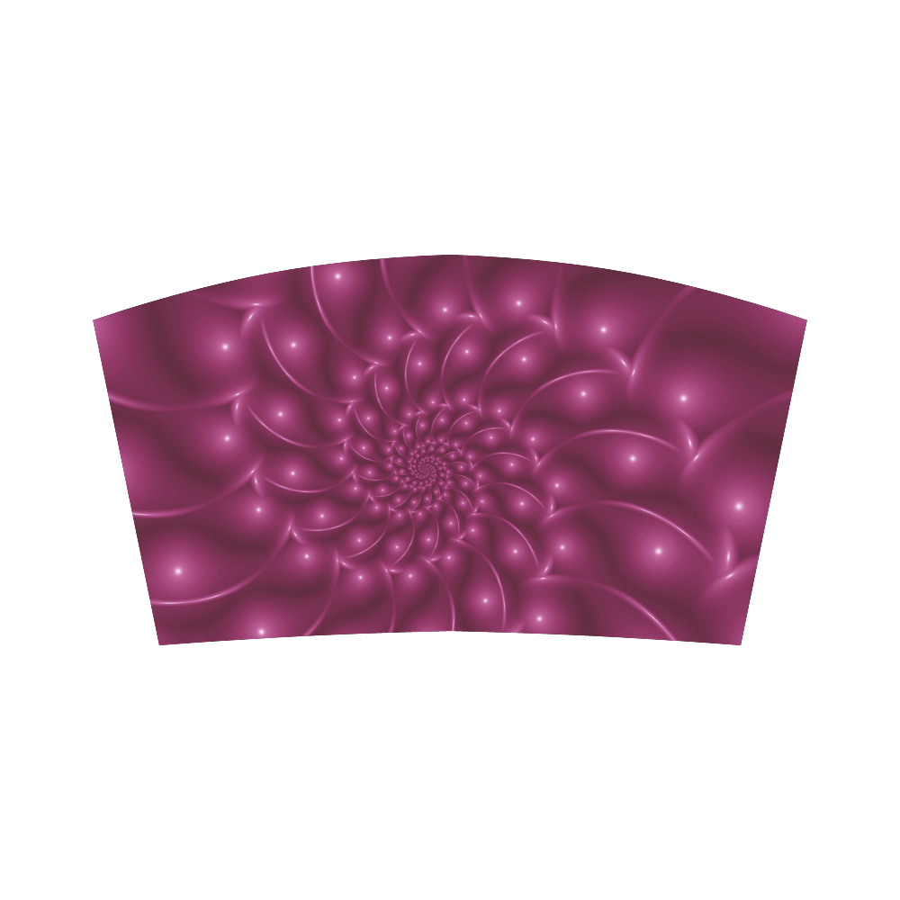 Glossy Plum Pink Spiral Fractal Bandeau Top