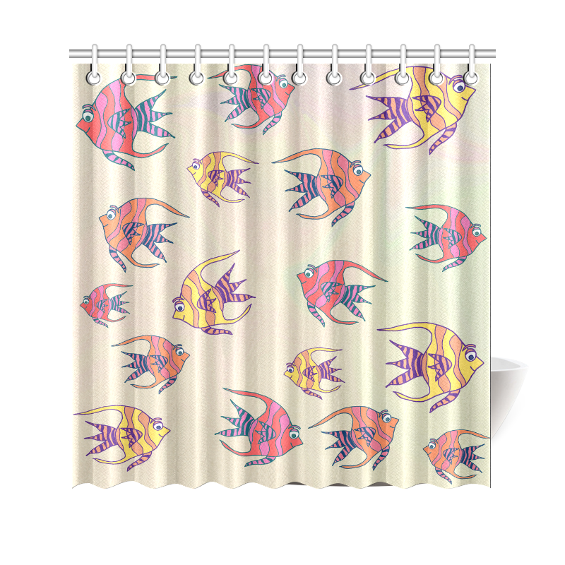 Angel Fish Shower Curtain 69"x70"