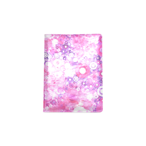lovely allover ring shapes flowers hot  pink Custom NoteBook B5