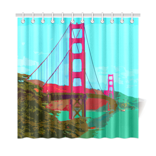 Golden_Gate_Bridge_2015_0422 Shower Curtain 72"x72"