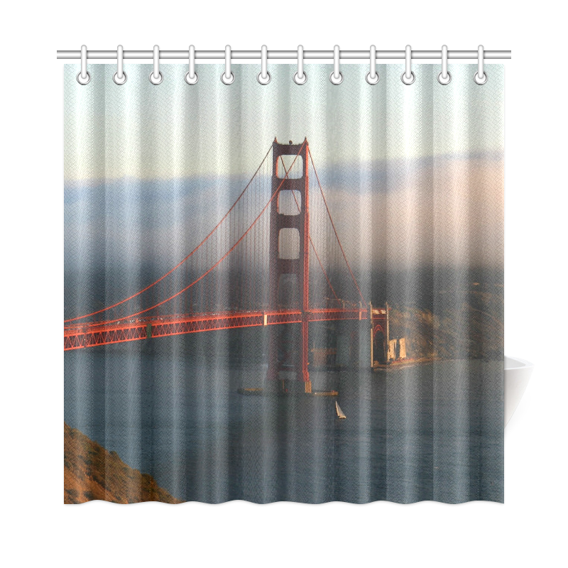 Golden_Gate_Bridge_2015_0408 Shower Curtain 72"x72"