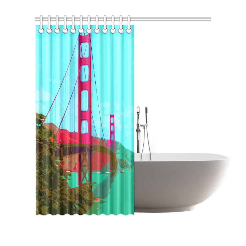 Golden_Gate_Bridge_2015_0422 Shower Curtain 72"x72"