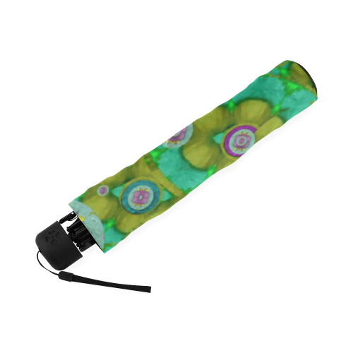 Peace flowers in a Scandinavia mix of acrylpaint Foldable Umbrella (Model U01)