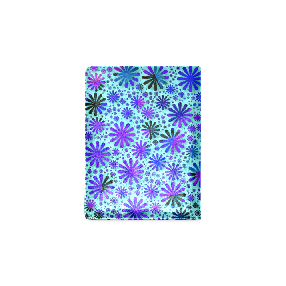 lovely allover flower shapes teal Custom NoteBook B5