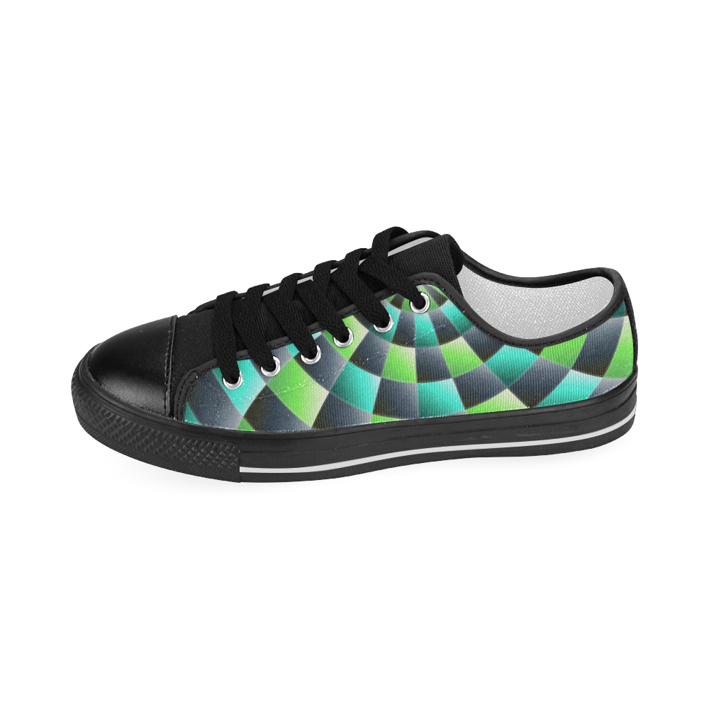 glossy spirals Women's Classic Canvas Shoes (Model 018)