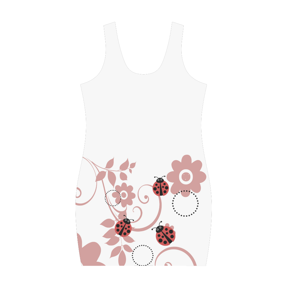 red lady bug Medea Vest Dress (Model D06)