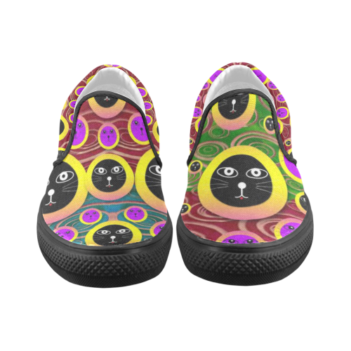 Big Cats protecting earth in peace Men's Unusual Slip-on Canvas Shoes (Model 019)