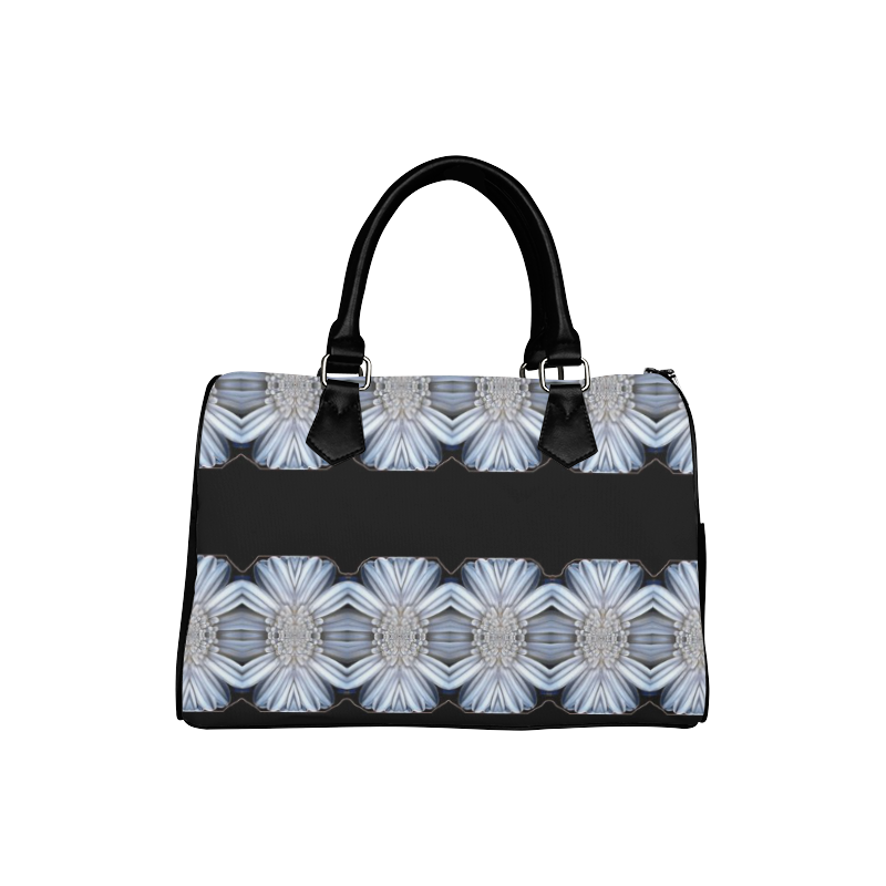 Summer calm in white and black. Boston Handbag (Model 1621)