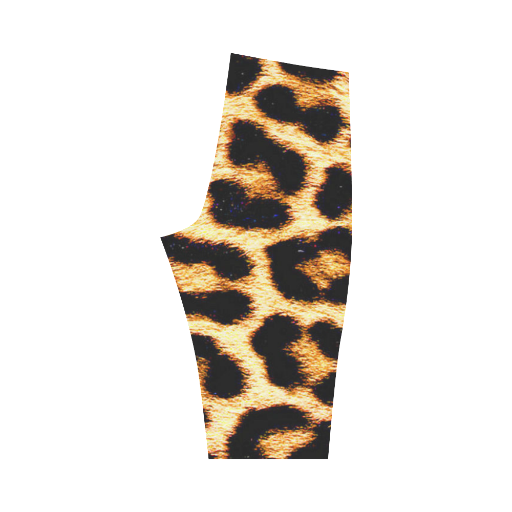 Leopard Skin CROPPED LEGGINGS Hestia Cropped Leggings (Model L03)