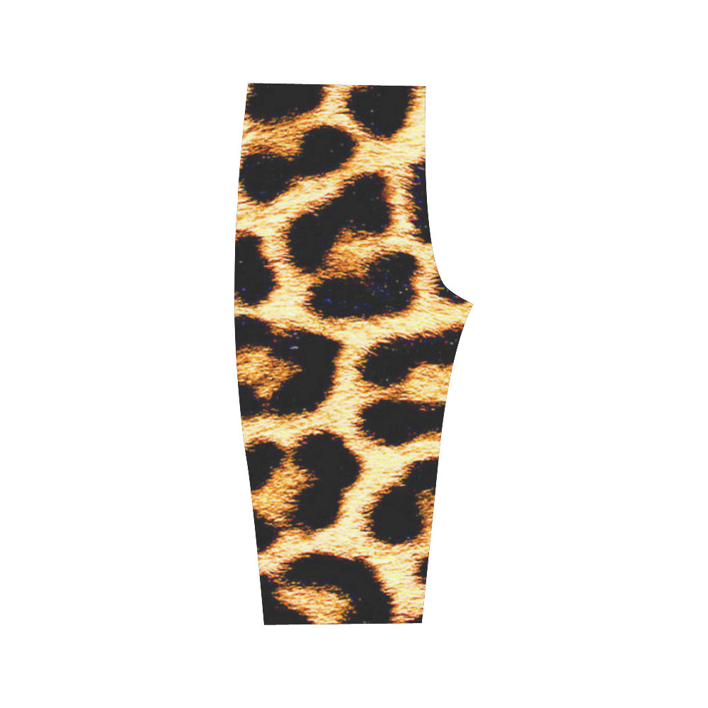 Leopard Skin CROPPED LEGGINGS Hestia Cropped Leggings (Model L03)