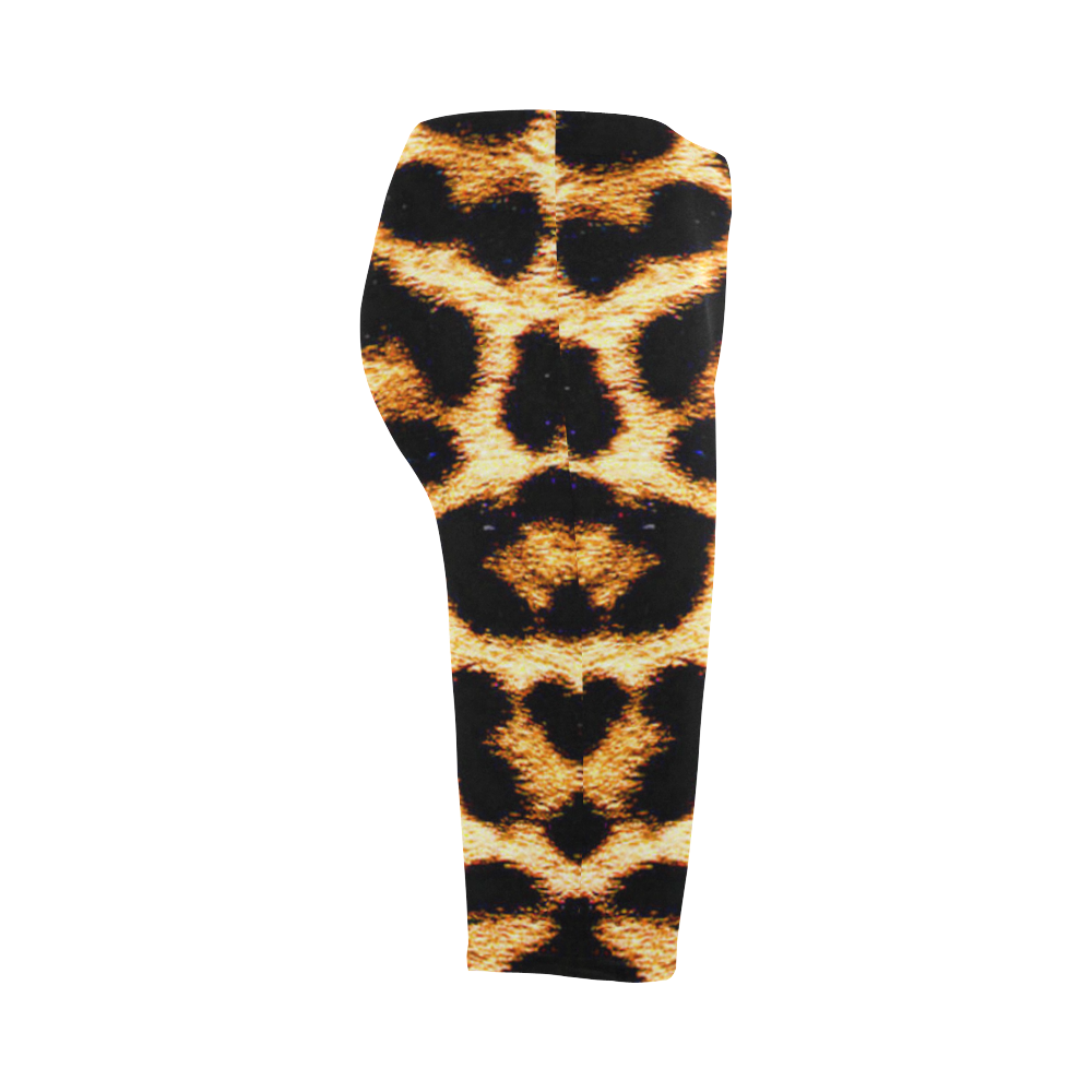 Leopard Skin CROPPED LEGGINGS Hestia Cropped Leggings (Model L03)