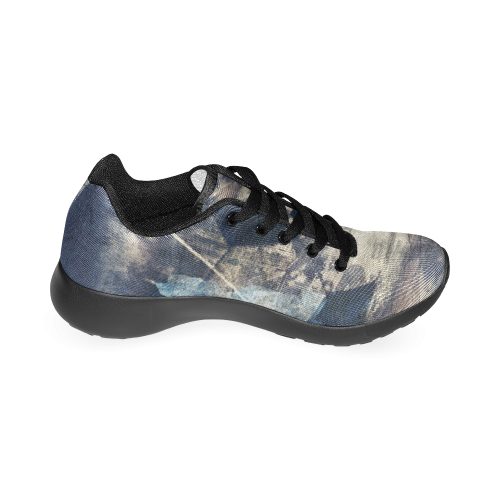 Abstract Blue Grunge Soccer Women’s Running Shoes (Model 020)