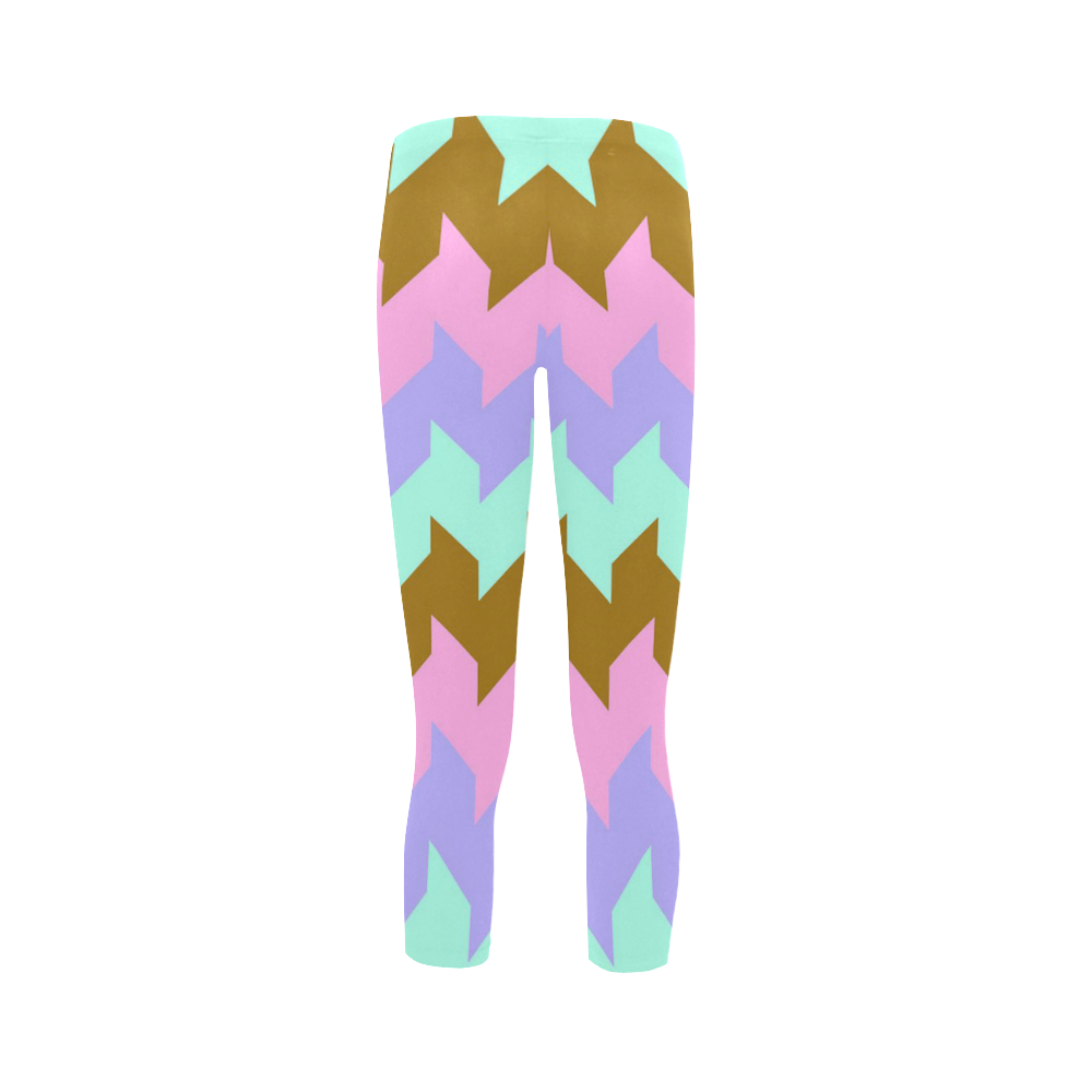 modern chevron pattern 1 Capri Legging (Model L02)