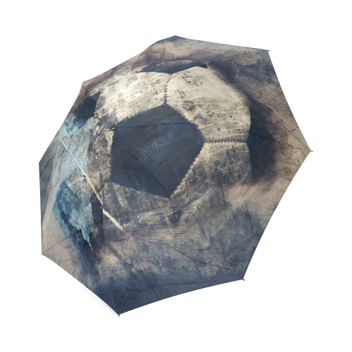 Abstract Blue Grunge Soccer Foldable Umbrella (Model U01)