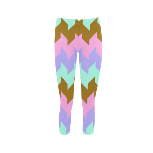 modern chevron pattern 1 Capri Legging (Model L02)