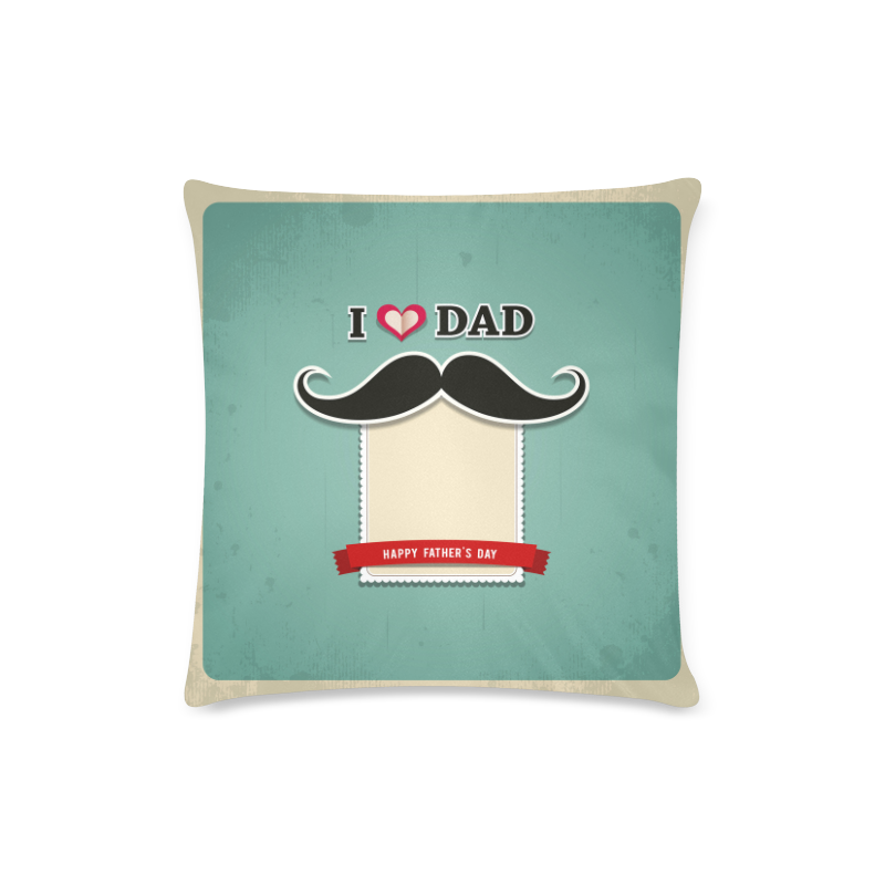 mustache16 Custom Zippered Pillow Case 16"x16" (one side)