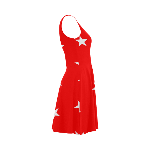 Star pattern red white VAS2 Atalanta Sundress (Model D04)