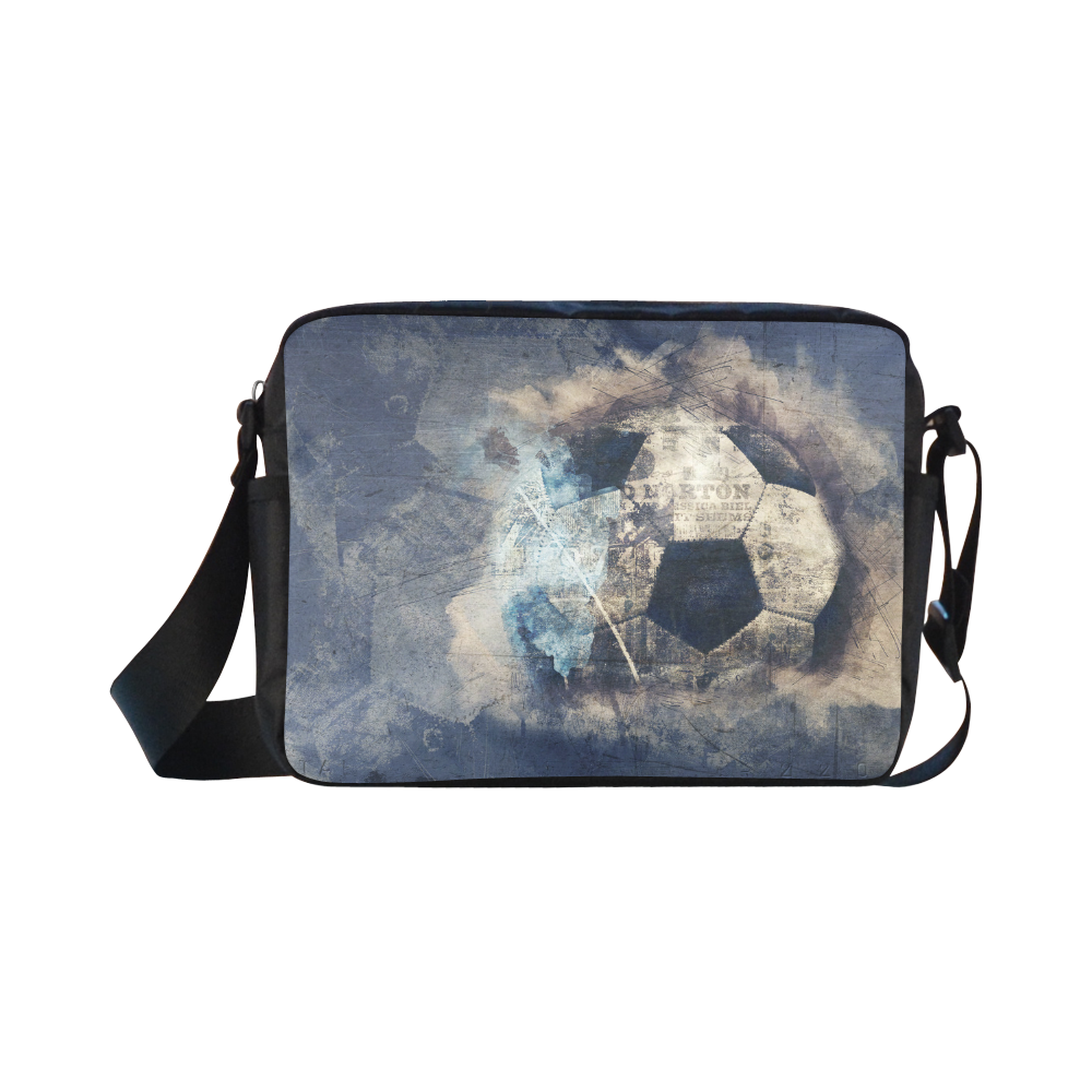 Abstract Blue Grunge Soccer Classic Cross-body Nylon Bags (Model 1632)