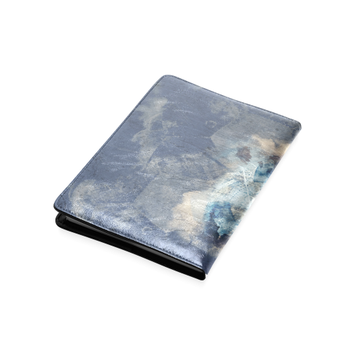 Abstract Blue Grunge Soccer Custom NoteBook A5