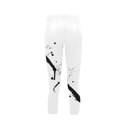 Paint splatters black VAS2 Capri Legging (Model L02)