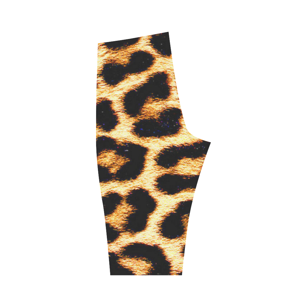 Leopard Skin CROPPED LEGGINGS Hestia Cropped Leggings (Model L03)