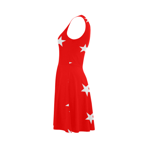 Star pattern red white VAS2 Atalanta Sundress (Model D04)