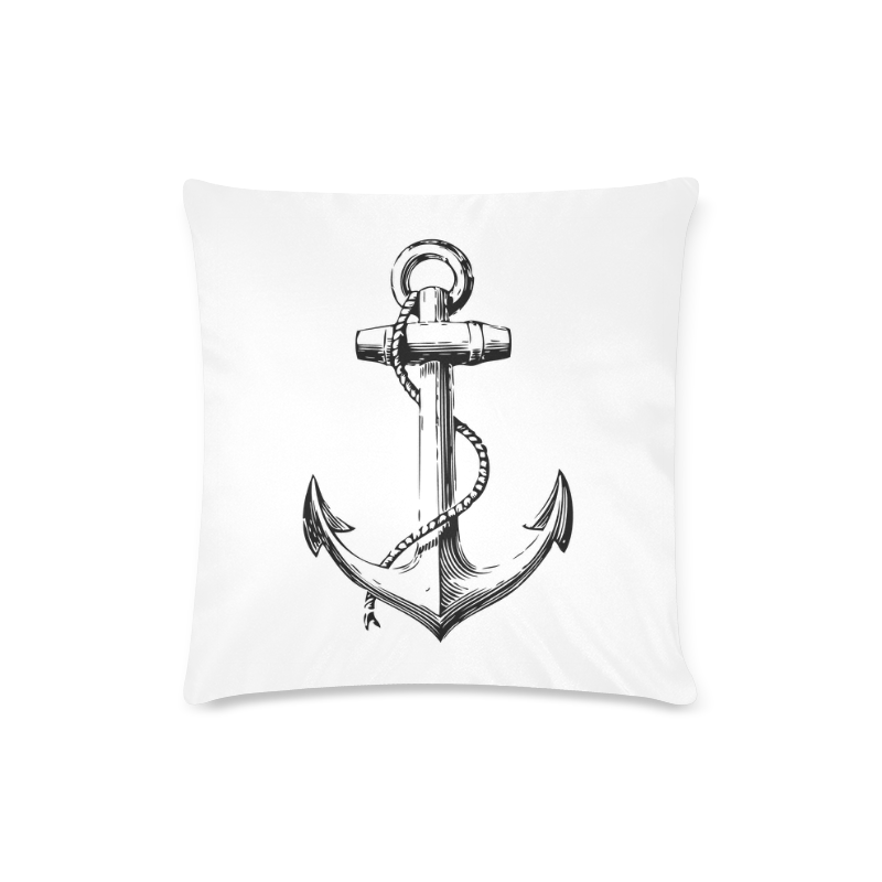 anchor Custom Zippered Pillow Case 16"x16" (one side)